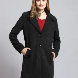 Yarn Blend Self Design Coat For Women-image-77