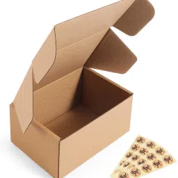 Corrugated Cardboard Flat - Self Lock Brown Corrugated Sturdy Shipping, Boxes Size : 7"L x 5”W x 2.75"H Packaging Box-picture-22