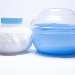 Soft-Feel Blue Powder Puff with Box Holder Container-image-88