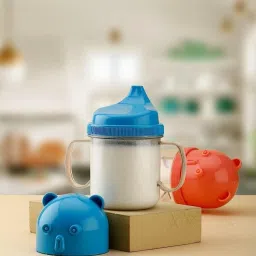 Baby Sipper Cup Double Handle Dolphin Design, Soft Silicone Spout, Spill-Proof,-15