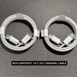 RoarX Type C 6 A 1 m Nylon Braided Fast Charging Type C to Type C Cable For 15 Pro Max image 4