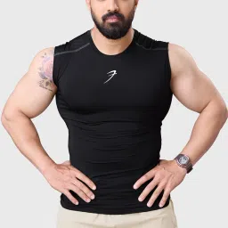 Compression Gym and Sports Tank Men Vest-image-58