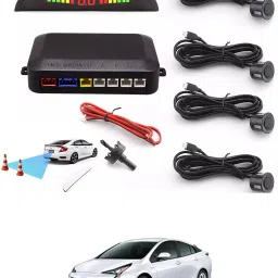 Car Universal Black 4 Ultrasonic Reverse Parking Sensor-207 4 Parking Sensors, Compact Screen Distance Display with Sound Warning Parking Sensor-image-19