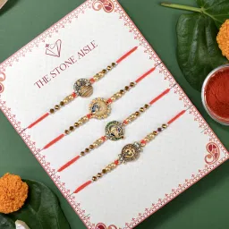 the stone aisle Designer ALF-112 Assorted Rakhi Set image 4