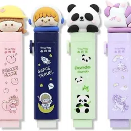 Cutter Shaped Eraser Set Push-Pull Fancy Rubber Pack of 4 Eraser-image-8