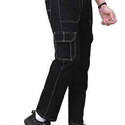 Men Tapered Fit Mid Rise Black Jeans-image-58
