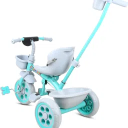 toyshoppee Premium Tricycle with Cushion Soft Seat,Storage Basket,Parental Handle R-50 TRICYCLE RECOMMENDED FOR TODDLER 1,2,3,4,5 YEAR KIDS Tricycle image 2