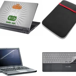 Lonaar 4IN1 Vinyl Decal Laptop Skin Combo With Screen Guard, Key Guard & Case 1246 Combo Set-10