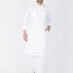 Men Cotton Blend Kurta Pyjama Set-image-64