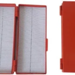 Slide box for 50 prepared slides microscope with index and lid top cover,side box plastic Microscope Slide Box-9