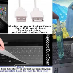 ANJO Keyboard-LEDMouse-Pad-3Hub-Cleaner-OTGM&C-Ext-LED-Skin-15.6iScrn&KeyGuard&Sleeve Combo Set Designed for Gaming image 4
