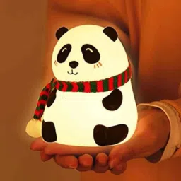 Rechargeable Silicone Panda Night Light for Kids | 7-Color LED Changing Table Lamp-image-98