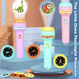 earlygenius Mini Projector Flashlight Torch Kids 3 Slides with 8 Patterns Each image 2