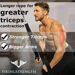 leosportz Tricep Rope - New Attachment - Two Lengths in One Triceps Bar image 3