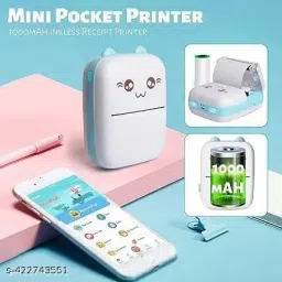 ENMORA Printer Mini Bluetooth Printer, Portable Label 2 Roll of Print15 Multi-function Color Label Printer image 2