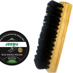 JEEBU Leather Shoe Black Polish 40 Gram, Shoe Cream, Single Sided Brush for Shoes Leather Shoe Wax Polish-image-21