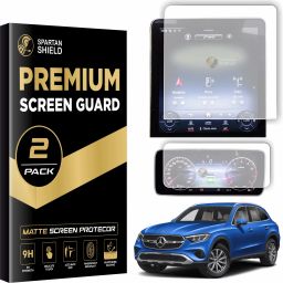 spartan shield Screen Guard for MERCEDES BENZ GLC 2024 || 11.9 Inch Infotainment Touchscreen + 12.3 Inch Instrument Cluster Guard || Anti Scratch || Ultra Clear || Glc 200 D & 300 4Matic Car Digital Display Accessory Matte [Not Tempered Glass]-image-92