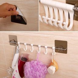 Antique and Elegant Look Magic Sticker Hook for Kitchen Appliances, Napkin,Towel Hook Rail 6-image-83