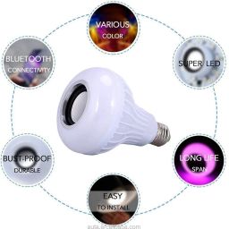 ASTOUND Bluetooth Speaker LED Music Light Bulb Lamp with Remote Control Smart Bulb image 4