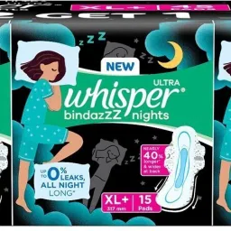 Ultra Night Sanitary pads XXL - 15 pads (Pack of 3) Sanitary Pad-image-52