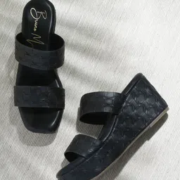 Bruno Manetti Printed PU Party Wedge with-39