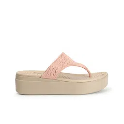 ELLE Textured Open Toe Flatfrorm Heels image 3