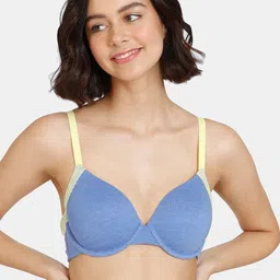 Zivame Blue Bra Underwired Lightly Padded T Shirt Bra-picture-16