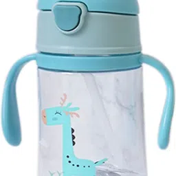 Baby Feeding Silicone Straw Sipper Water Milk Liquids With Handles Feeder Bottle - 350 ml-image-13