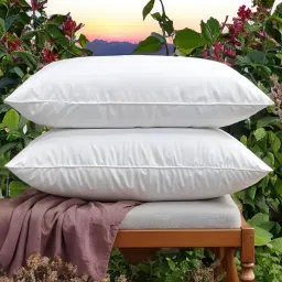 LUXURY Polyester Fibre Solid Sleeping Pillow Pack of 2-image-18