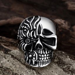 Terminator Fiery Stainless Steel Ring-image-37