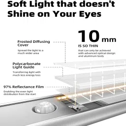cabepow 30-LED Motion Sensor Cabinet Light,Under Counter Closet Lighting, Wardrobe Light 10 W 20 cm Tube Light image 4