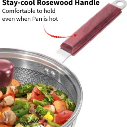 hawkins Shielded Nonstick Frying Pan with Glass Lid (NSF22G) Fry Pan 22 cm diameter with Lid 1 L capacity image 5