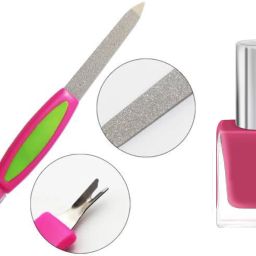 1 NAIL FILER AND SHAPE,1 PINK NAIL POLISH FOR BEAUTY NAIL MAKE UP COMBO-image-38