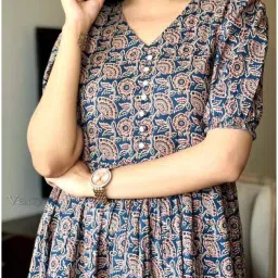 Women Gown Blue Midi/Calf Length Dress-image-54