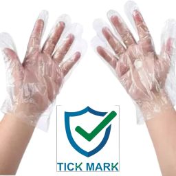 100 pc Plastic Disposable Gloves One Time Use For Kitchen Food Serviced Latex Safety Gloves-image-2