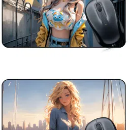 Sensekari Anime Cute Girl Printed Combo (Set of 2) Mouse Pad Non Slip Base Mousepad-image-24