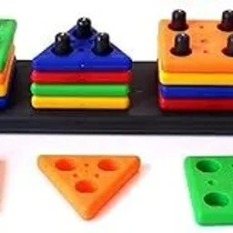 ebbstone Angle Geometric Plastic Blocks, Sorting & Stacking Toys for Toddlers and Kids image 2