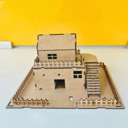 DIY House Model Project Kit with Torch Light Alarm and Pre-Assembled PCB-43