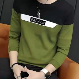 Men Printed Round Neck Polycotton Green T-Shirt-image-51