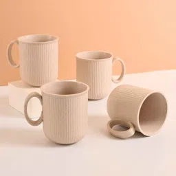 eha Sand Castle Statement Coffee Mug 350 ml (4 Pc)Rice Husk Biocomposite-picture-24