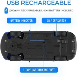 myrra Remote& App Controlled Car Toy for Kids USB Type-C Rechargeable High Speed image 3