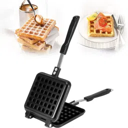 Non-Stick Waffle Maker Egg Waffle Pan Cake Baking Mold Gas Toaster Baking Tool Waffle Maker-13
