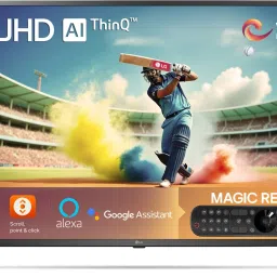 UQ7550 108 cm (43 inch) Ultra HD (4K) LED Smart WebOS TV with Alpha5 AI Processor Gen5, AI Sound Pro, AI Super Upscaling, 60 Hz Refresh Rate, Game Optimizer, Magic Remote-55