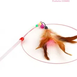 Cat Toy Stick for Indoor Play with Feather Teaser Fiber, Steel, Plated Stick, Plush Toy, Training Aid For Cat-image-76