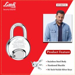 Hi-Tech 65mm Round Lock | Steel Body | Hardened Shackle | Made in India Padlock-image-7