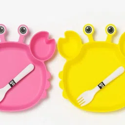 Crab plate for kids - BPA FREE PLASTIC, Food grade plastic-image-9