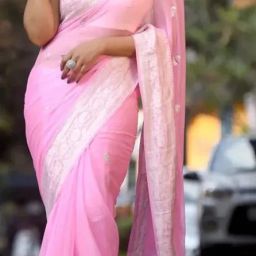 Floral Print Banarasi Cotton Silk Saree-image-31