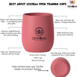 zozobaa Silicone Tiny Training Open Cup for Baby Feeding & Toddler First stage Drinking- Food Grade Silicone image 3