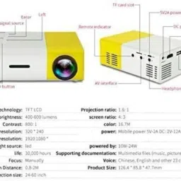 Offtrot Smart 4K LED Projector 720p Resolution 2500 Lumens With Anykast (4500 lm) Portable Projector image 2