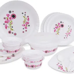 Pack of 21 Plastic Trio Round Dinner Set Dinner Set-image-5
